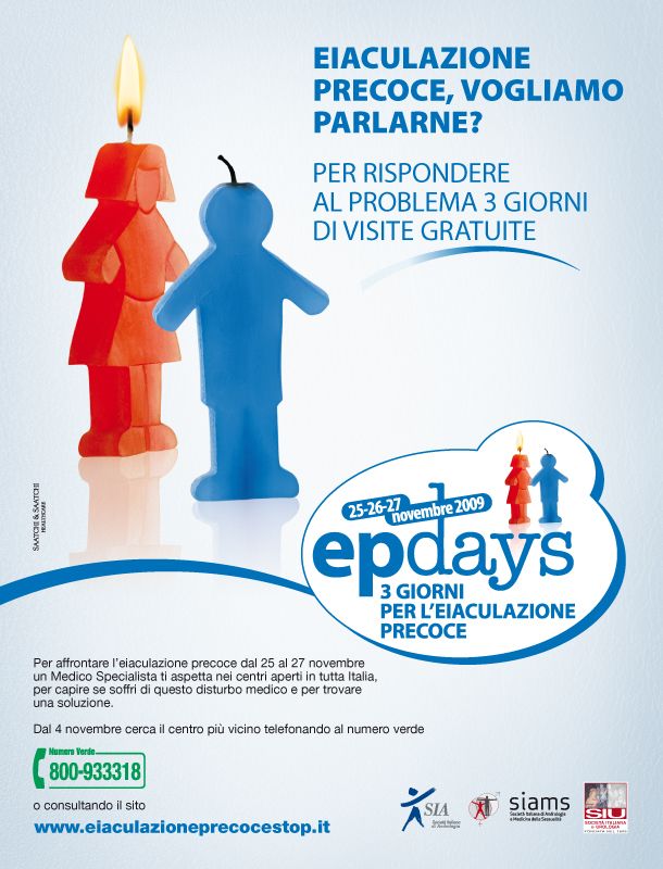 EPDAYS - Campagna informazione Eiaculazione Precoce